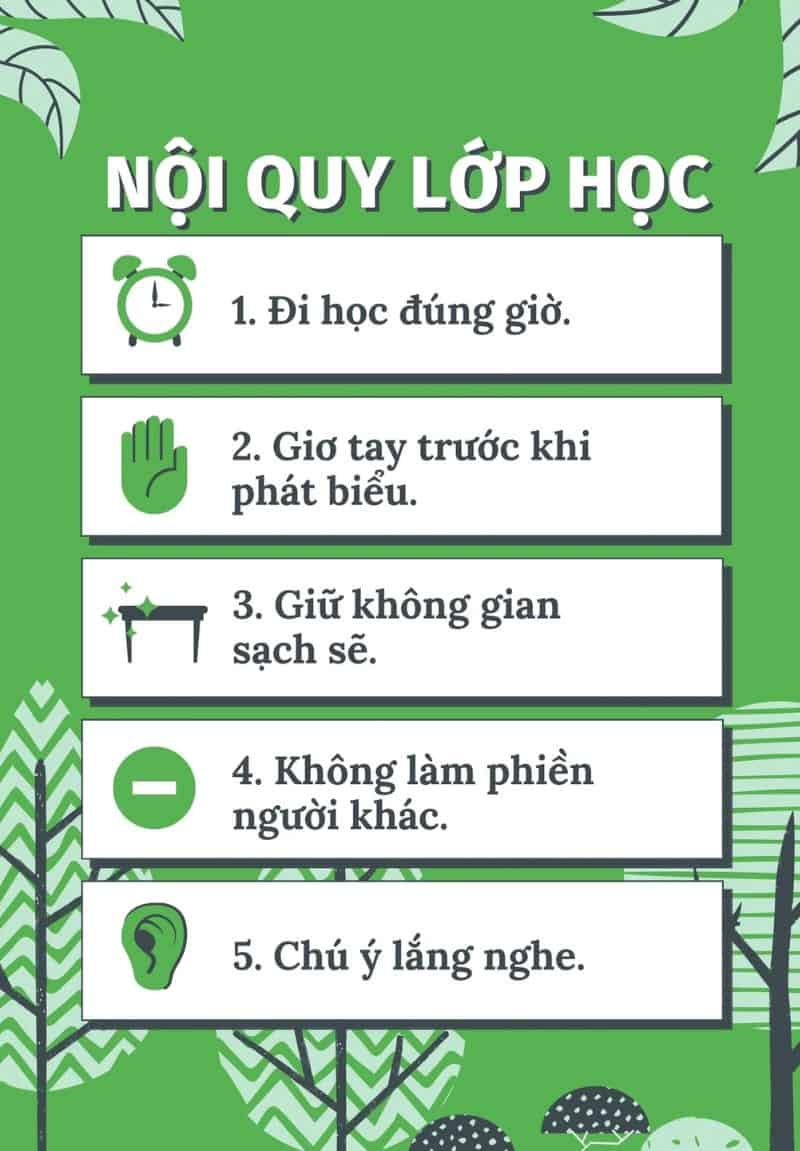 Nội quy lớp học tiểu học